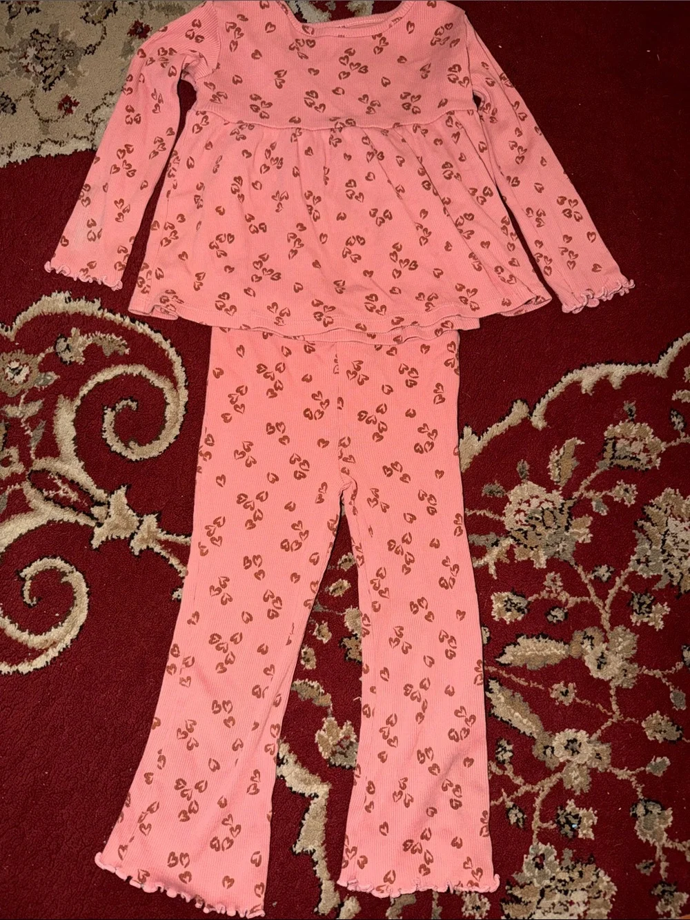Carter's Pink Heart Cheetah Print Two-Piece Set
